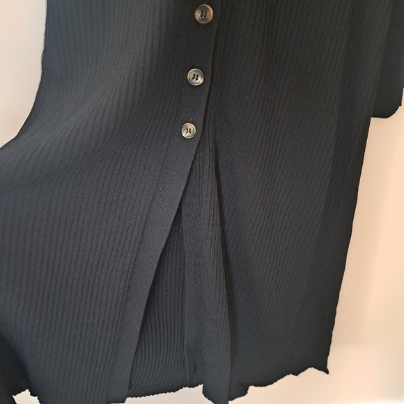 Zara Black Maille Belted Midi Dress - Picture 6 of 8